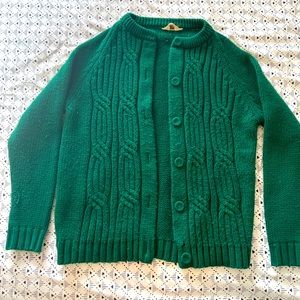 Vintage Green Acrylic Cardigan